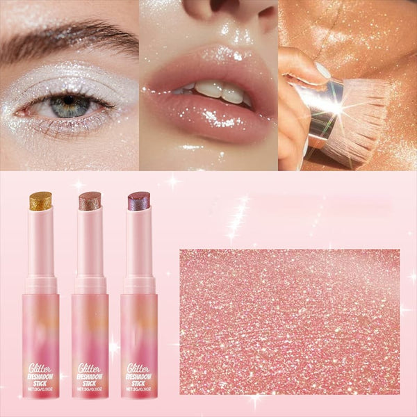 2 In 1 Jelly Shiny Shimmering Eyeshadow Stick | Long Lasting Glow Makeup Stick | Shades 1
