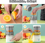 Manual Citrus Juicer & Squeezer – Portable Hand-Press Fruit Juicer with Built-in Strainer and Measuring Cup